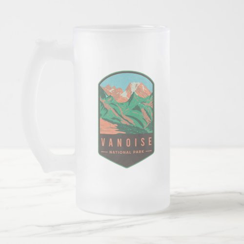 Vanoise National Park Frosted Glass Beer Mug