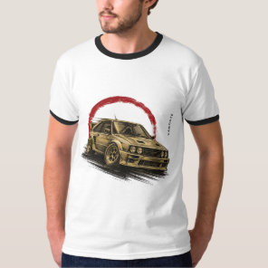 VANOSTE Classic Rally Car Illustration Ringer T-Shirt