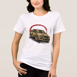 VANOSTE Classic Rally Car Illustration T-Shirt – V Tri-Blend Shirt