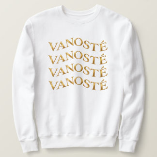 VANOSTÈ Logo – Minimalist Gold Typography Sweatshirt