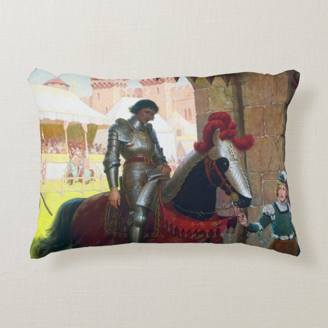Vanquished, by Edmund Blair Leighton Accent Pillow (Front)