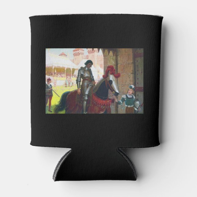 Vanquished, by Edmund Blair Leighton Can Cooler (Front)