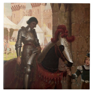 “Vanquished” by Edmund Blair Leighton Ceramic Tile