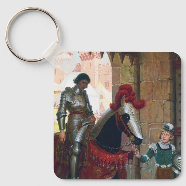 Vanquished, by Edmund Blair Leighton Keychain (Front)
