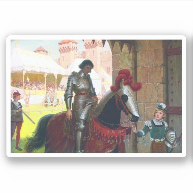 Vanquished, by Edmund Blair Leighton Sticker (Front)