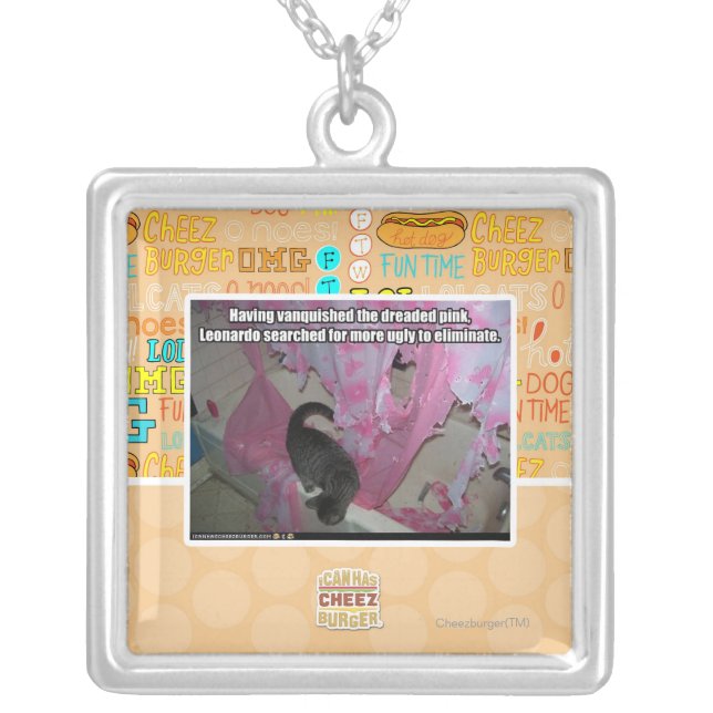 Vanquished the dreaded pink silver plated necklace (Front)