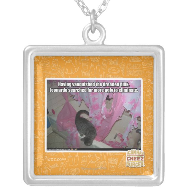 Vanquished the dreaded pink silver plated necklace (Front)