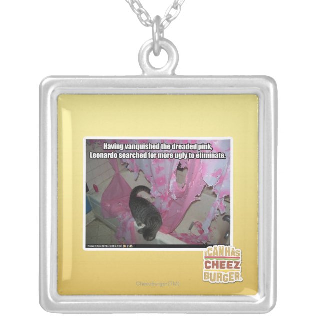 Vanquished the dreaded pink silver plated necklace (Front)