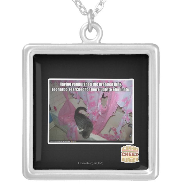 Vanquished the dreaded pink silver plated necklace (Front)