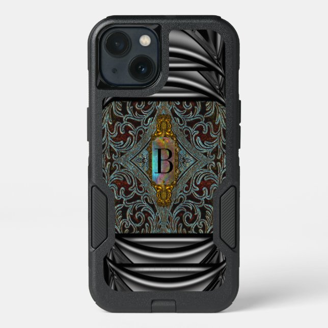 Vanrythe Rae Beautiful Vintage Monogram Otterbox iPhone Case (Back)