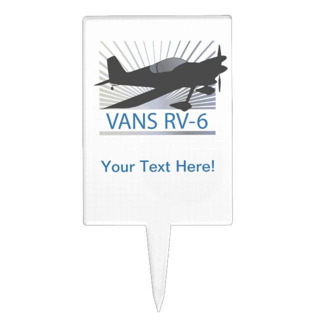 Vans RV-6 Cake Topper (Front)