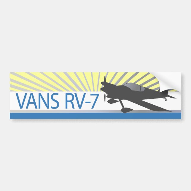 Vans RV-7 Airplane Bumper Sticker (Front)