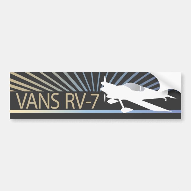 Vans RV-7 Airplane Bumper Sticker (Front)