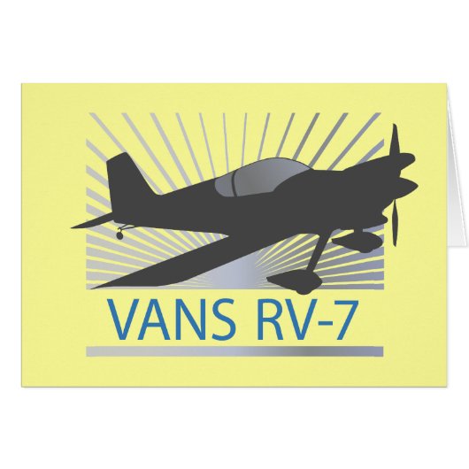 Vans RV-7 Airplane Cards (Front Horizontal)