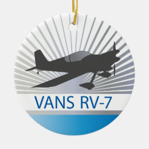 Vans RV-7 Airplane Ceramic Ornament