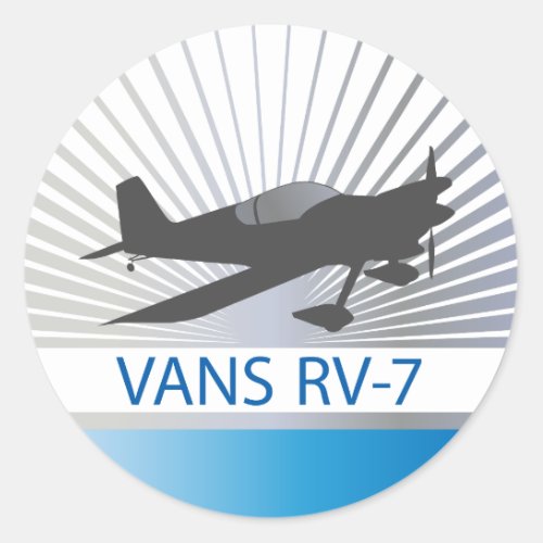 Vans RV_7 Airplane Classic Round Sticker
