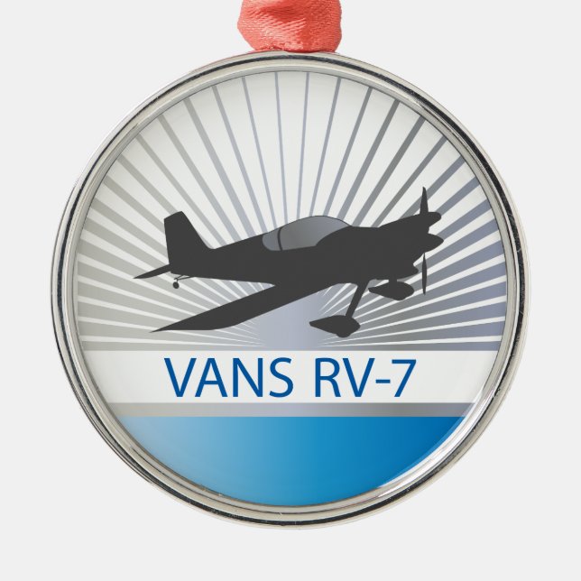 Vans RV-7 Airplane Metal Ornament (Front)