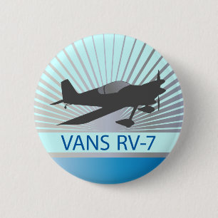 Vans RV-7 Airplane Pinback Button