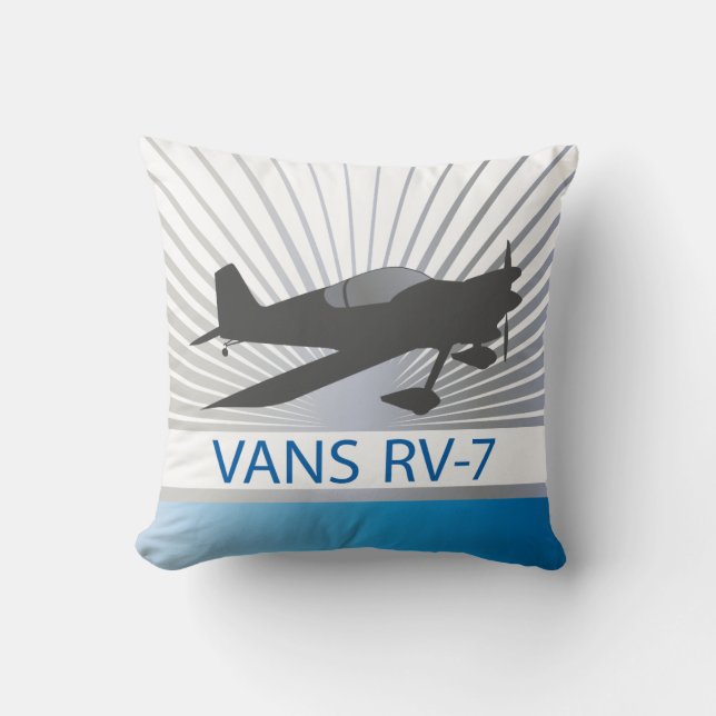 Vans RV-7 Airplane Throw Pillow (Front)
