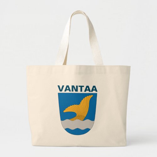 Vantaa coat of arms Finland Large Tote Bag