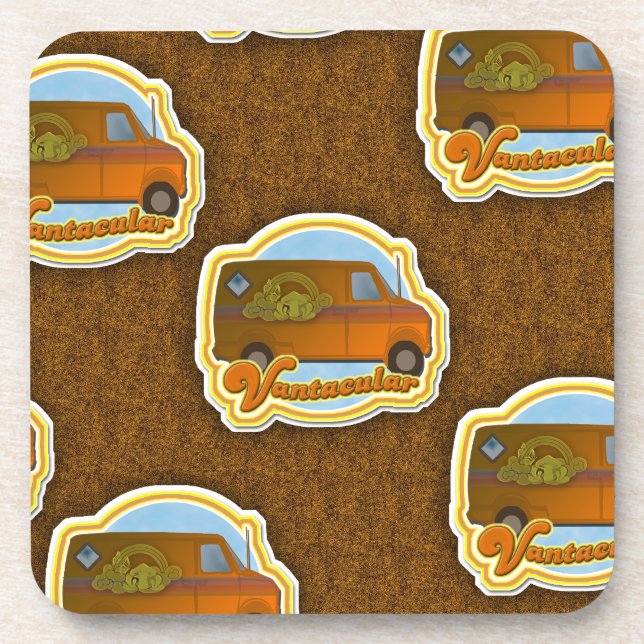 Vantacular fantastic Van Shag Pattern Drink Coaster (Front)