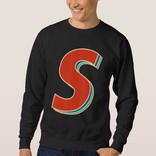 Vantage Letter S Halloween Costume Carnival Group Sweatshirt (Front)
