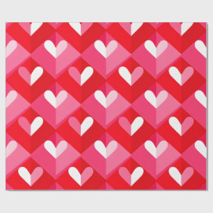 Vantage Red and White Valentine Wrapping Paper