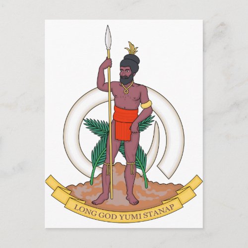 Vanuatu Coat of Arms Postcard