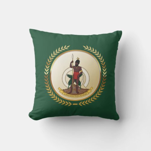 Vanuatu Coat of Arms Throw Pillow