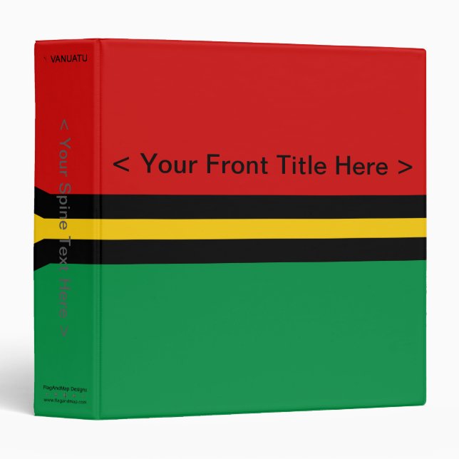 Vanuatu Flag Binder (Front/Spine)