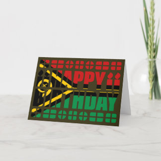 Vanuatu Flag Birthday Card