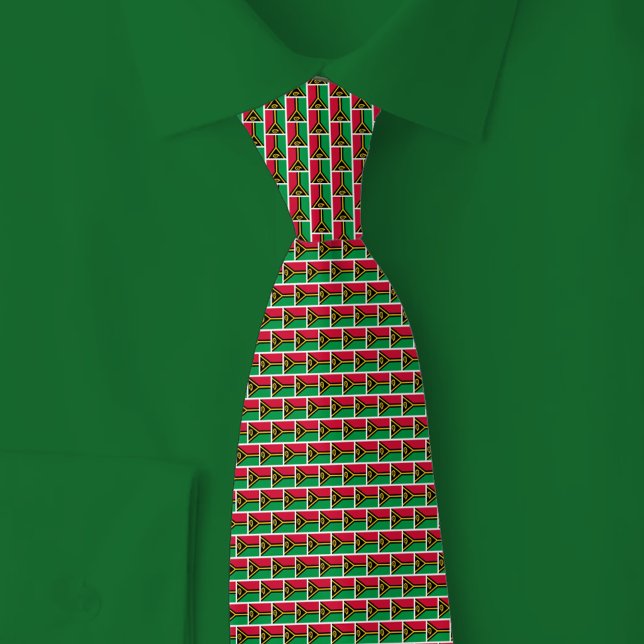Vanuatu Flag Brick Pattern Neck Tie (Creator Uploaded)