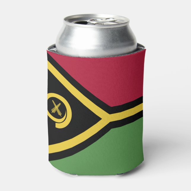 Vanuatu flag can cooler (Can Front)