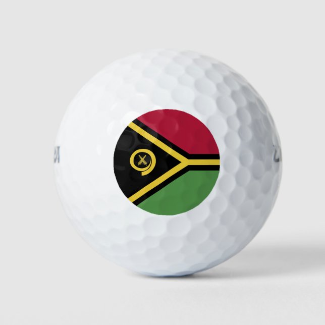 Vanuatu flag golf balls (Front)