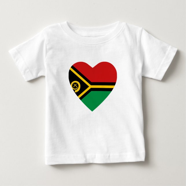 Vanuatu Flag Heart T-Shirt (Front)