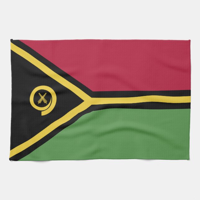 Vanuatu flag kitchen towel (Horizontal)