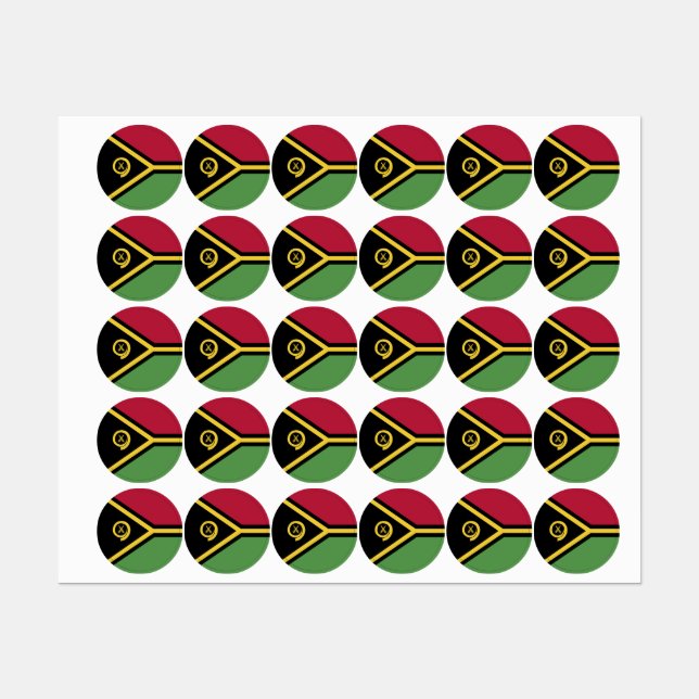 Vanuatu flag labels (Sheet)