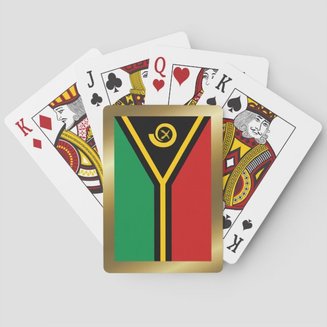 Vanuatu Flag Playing Cards (Back)
