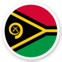 Vanuatu Flag Round Sticker