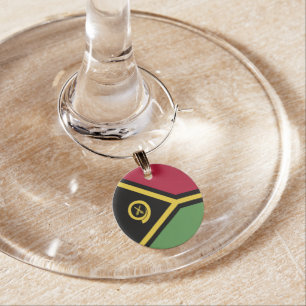 Vanuatu flag wine charm