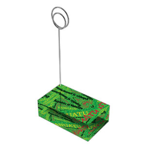 Vanuatu Flag Word Cloud Place Card Holder