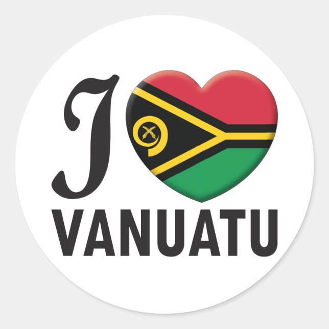 Vanuatu Love Classic Round Sticker (Front)