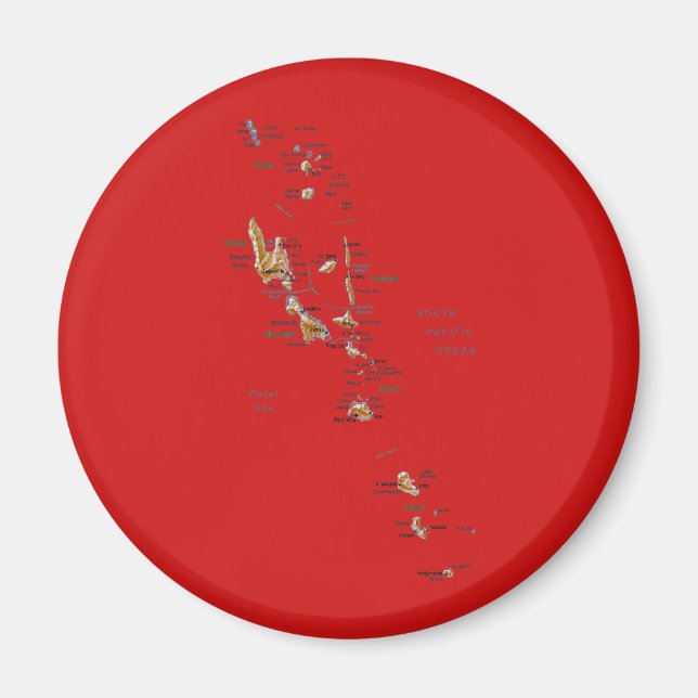 Vanuatu Map Magnet (Front)