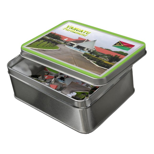 Vanuatu  Parliament - Jigsaw Puzzle (Lid Open)