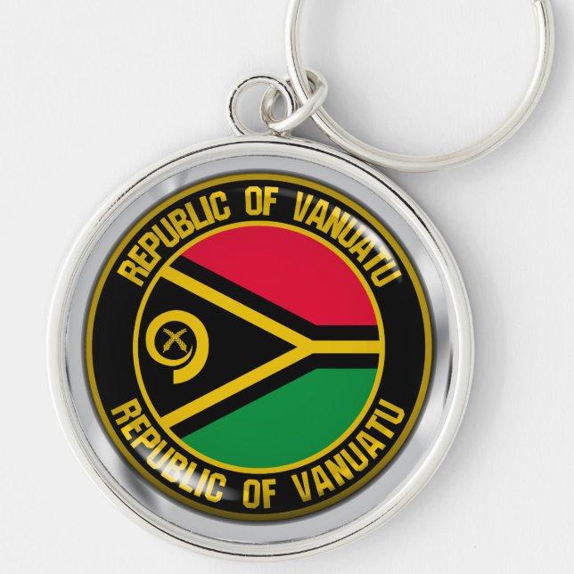 Vanuatu Round Emblem Keychain (Front)