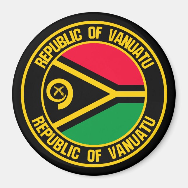 Vanuatu Round Emblem Magnet (Front)