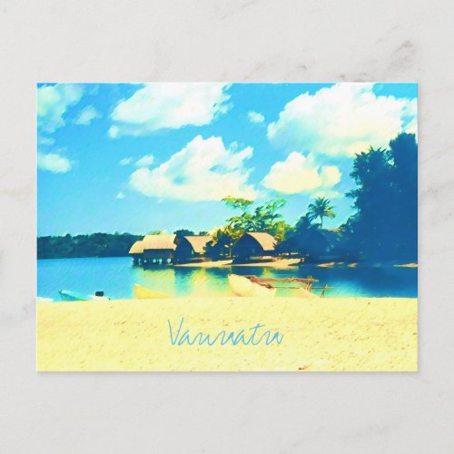 Vanuatu tropical island paradise travel postcard