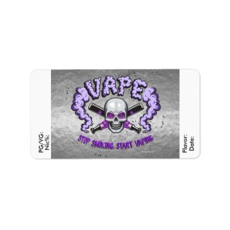 Vape | DIY E-Juice Label Purple Skull by VapeGoat
