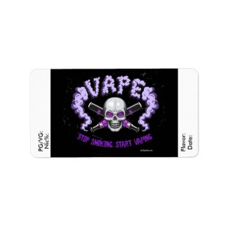 Vape | DIY E-Juice Label Purple Skull by VapeGoat