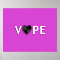 Vape Heart Retro Premium Posters